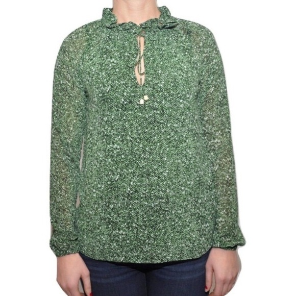 Michael Michael Kors Tie Neck Long Sleeve Blouse - Picture 1 of 13